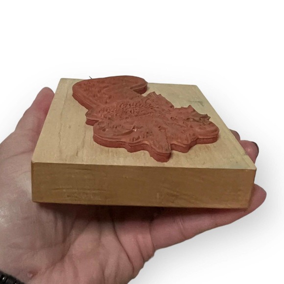 Vintage 1995 PSX Designs Christmas Stocking Wood & Rubber Stamp K1520 Rare, HTF - Picture 3 of 9